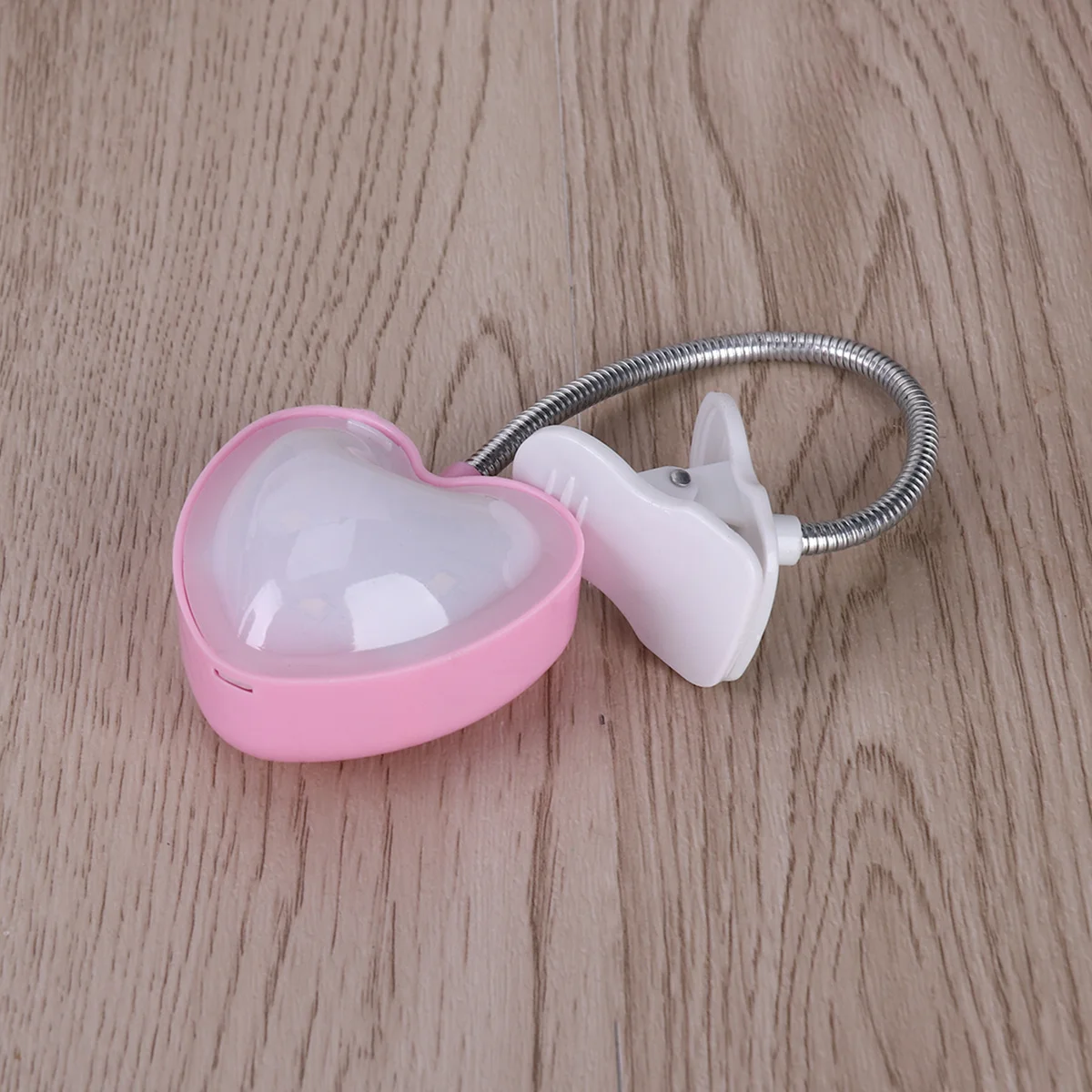 LED Desk Lamp with Clip Pink USB Powered Eye Protection Reading Light Adjustable Gooseneck Clamp for Bedside Bookshelf Study