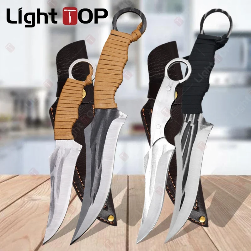 

Sharp Butcher Boning Knife Professional Chef Slicing Meat Fish Cleaver Stainless Steel Handle Utility Kitchen Knife Fruit Paring