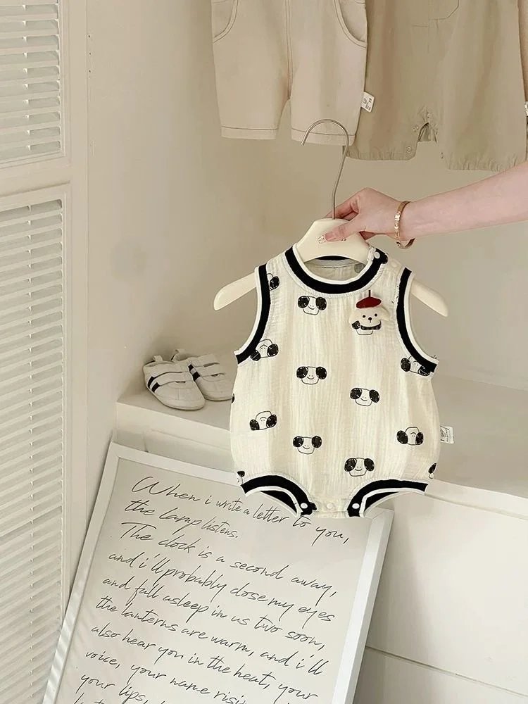Macacão de Verão para Bebê com Estampa de Desenho Animado, Body para Recém-Nascido, Roupa Infantil Fashion, Roupas para Bebês na Primavera para Menino