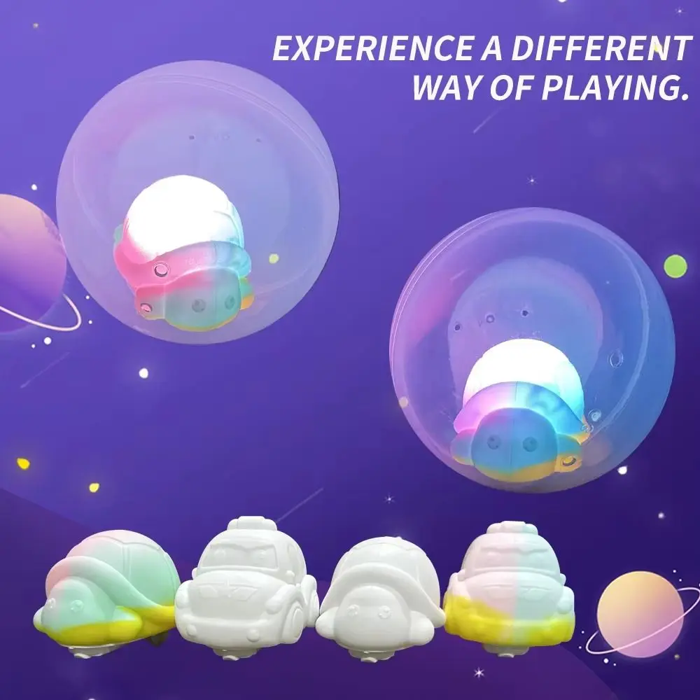 

Cartoon Lighting Bubble Ball Kawaii Montessori Luminous Jumping Ball USB Rechargeable Automatic Rolling LED Light Toy