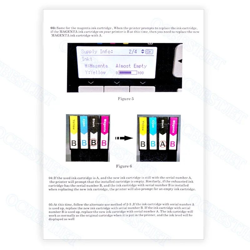 Ink Cartridge For RICOH SG500 SG1000 Ink Cartridge Compatible Sublimation Ink Stable One Time Chip Plug and Play 1SET 4pc