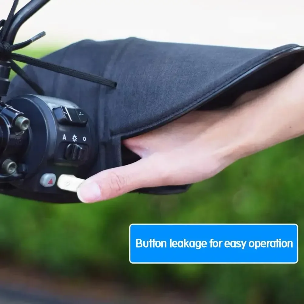 Guantes de manillar para motocicletas eléctricas, protección solar para exteriores, accesorios de cubierta de manillar impermeables a prueba de viento