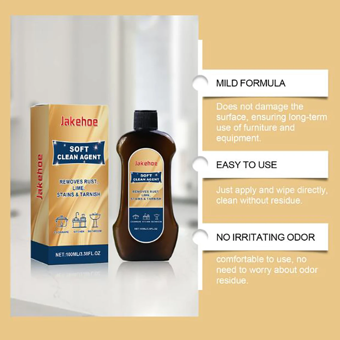 Multi functional foam cleaner, kitchen heavy oil stain cleaning, powerful degreaser, range hood, cooking stove cleaning artifact