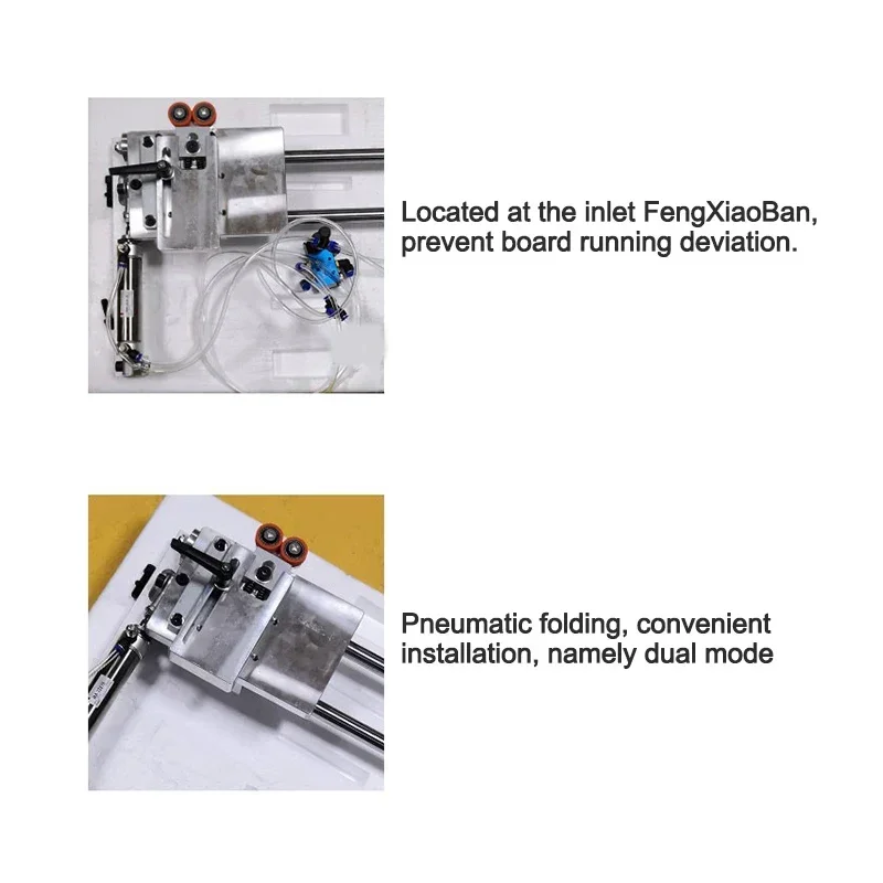 Dispositivo de alimentación de tiras estrechas, aplicadora de bandas de borde plegable neumática, piezas de maquinaria de carpintería, alimentador auxiliar, antideviación