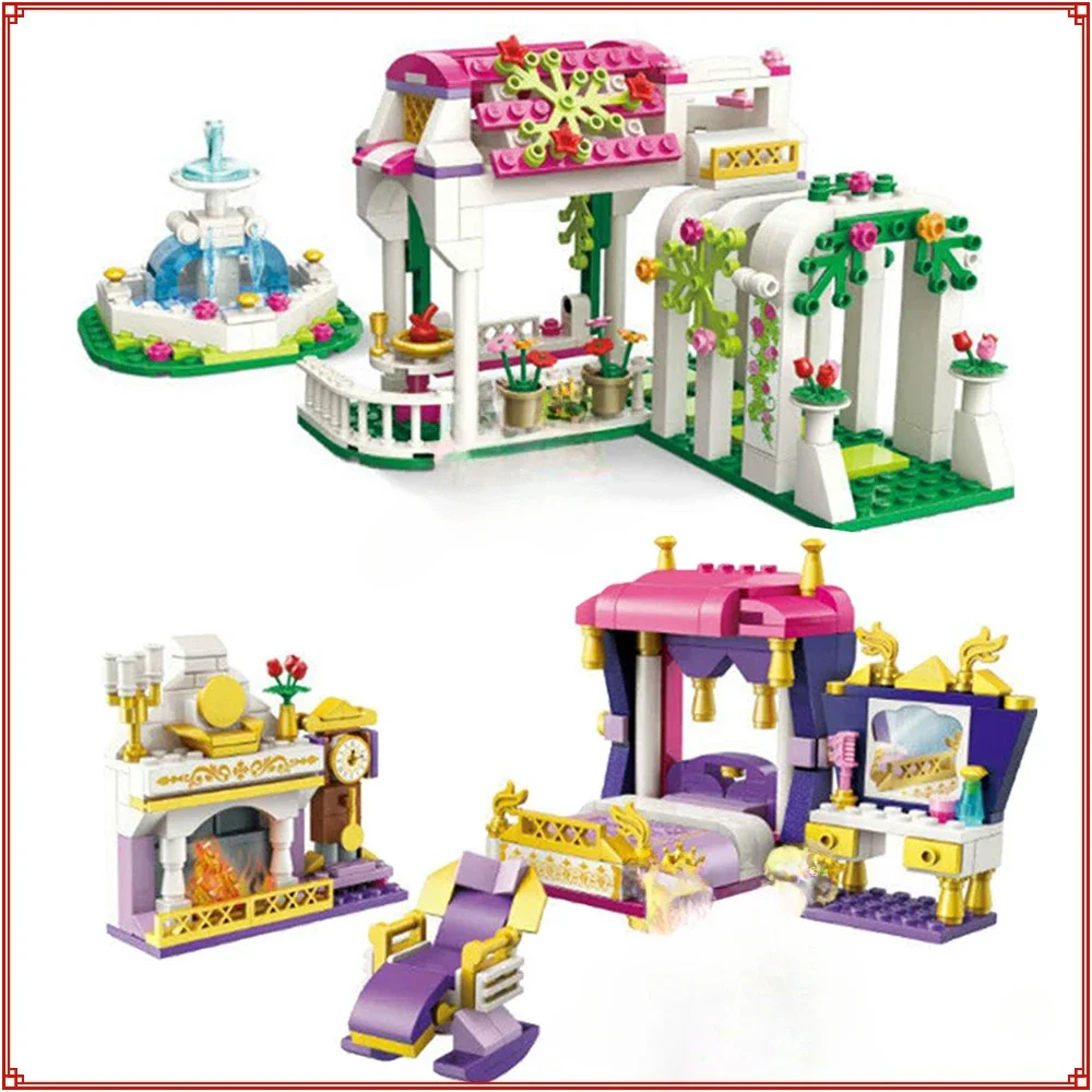 Keeppley leah história de dormir transporte real blocos de construção quebra-cabeça das crianças modelo de montagem brinquedo ornamentos de mesa presente do feriado