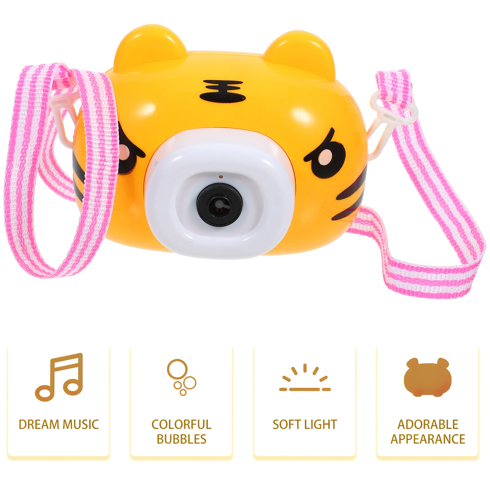 子供のための軽音楽電気カメラ電気メーカー泡機能バブルメーカーカメラタイガーデザインおもちゃ屋外楽しい
