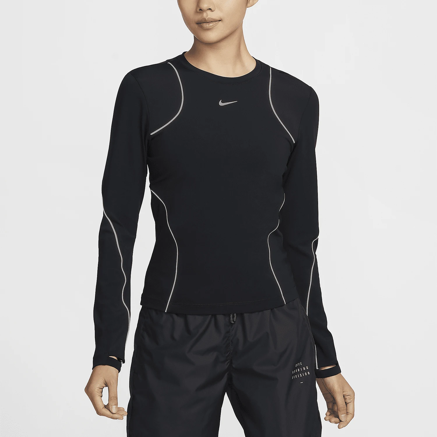 

Nike genuine 2024 Fall Women's Round-Neck Contrast Training Long-Sleeve Top FV6419-010