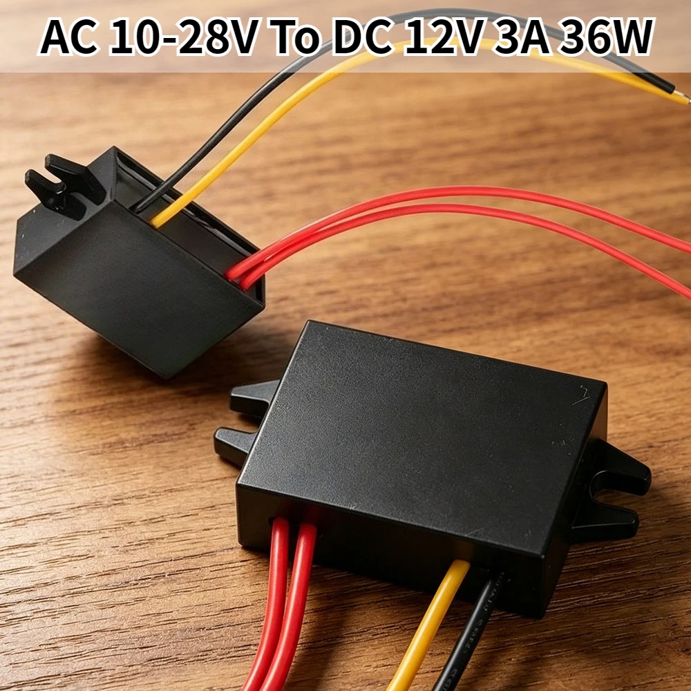 Step Down Voltage Convertor AC 10-28V To DC 12V 3A 36W Converter Waterproof Buck Converter For Car Waterproof Step Down Module
