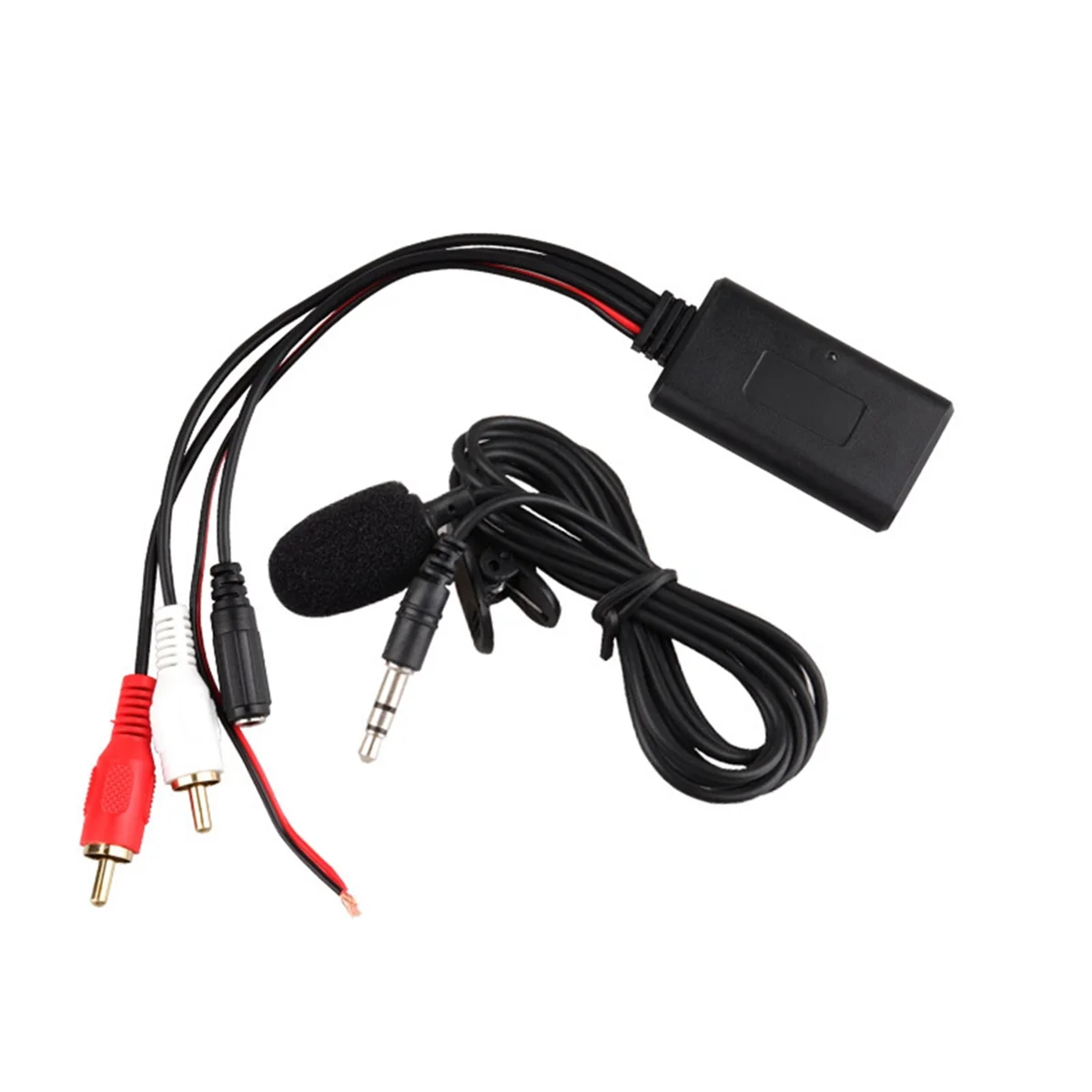 Universal Car Bluetooth 2RCA AUX Adapter Wireless Audio Phone Call Handsfree Microphone 2RCA UX-in Audio Input