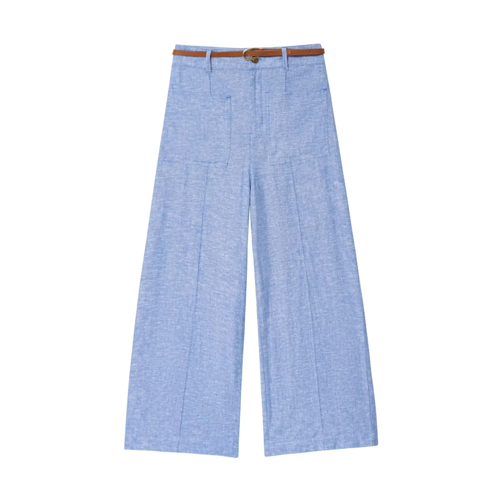 Zweireihige Weste für Damen mit Gürtel und weitem Bein, Hosen-Set, Herbstmode, europäischer Stil, Outfit L52462/3F, Exportqualität