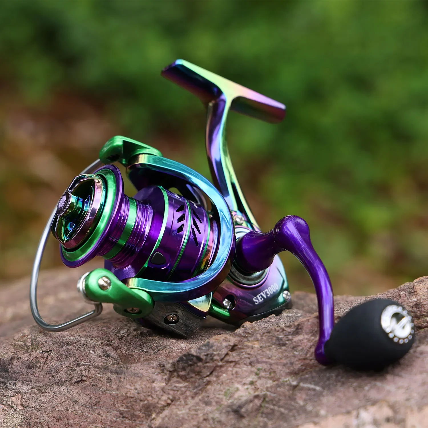 Sougayilang Spinning Angelrolle 5,2:1 Hochgeschwindigkeitsverhältnis EVA Grip Max Drag 12 kg Griff Karpfenbarsch für Süßwasser-Angelrolle – Detail 11