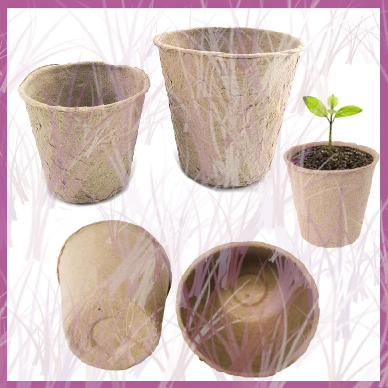 10/20/50pcs 6/8cm Plant Grow Pot Paper Nursery Cup Starters Garden Flower Pots Herb Vegs Kit Biodegradable Home Gardening Tools