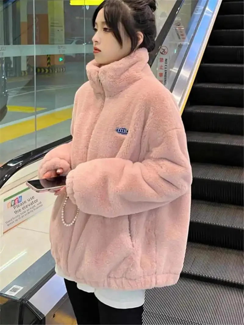 Piel de cordero para mujer Jaet ort Sle piel de conejo falsa calidez Otoño Invierno nueva llegada abrigo de algodón Faion