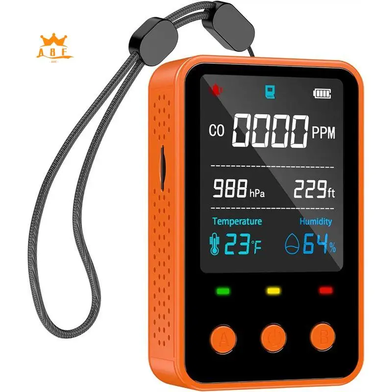

A08E-5 In 1 Travel Portable Carbon Monoxide With Integrated Mini CO Meter Altitude Temperature Humidity Sensors