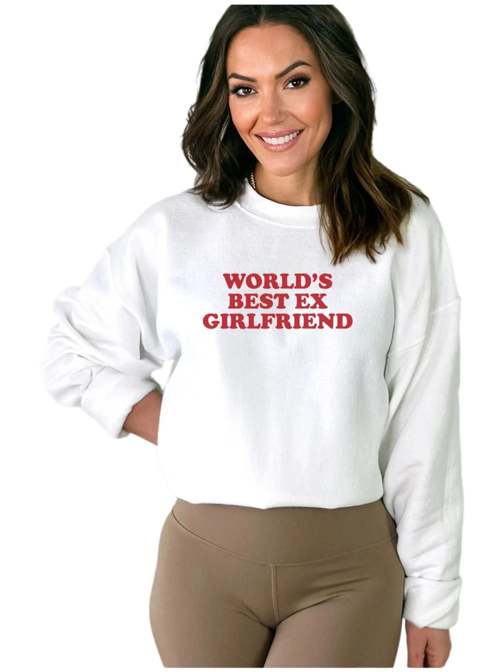 World's Best Ex Girlfriend Women's Knit Sweatshirts Hoody Spring New Style Cotton Jacket Tops Letter Print Itself