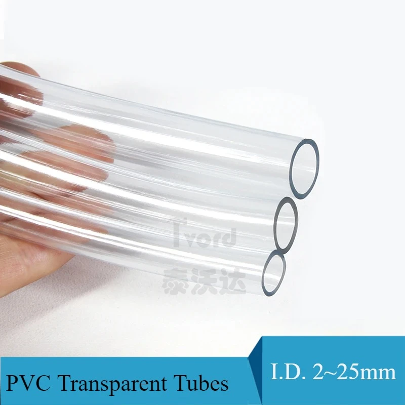 

1/2/5m Transparent PVC Plastic Hoses 2 3 4 5 6 8 10 12 14 16 18 20 25mm Inner Diameter High Quality Water Pump Tube Hose