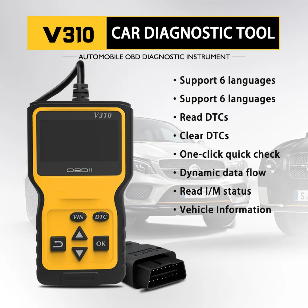 V310 II Scanner Diagnostic Tool Professional Scanner Diagnostic Tool, Enhanced Check Engine Code Reader with Reset