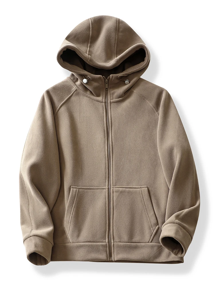 

Men's Fce Jaet Hooded Sweatirt Thiened Casual Loose Fit Autumn Winter Warm Faionable Outerwear Polyester Fiber