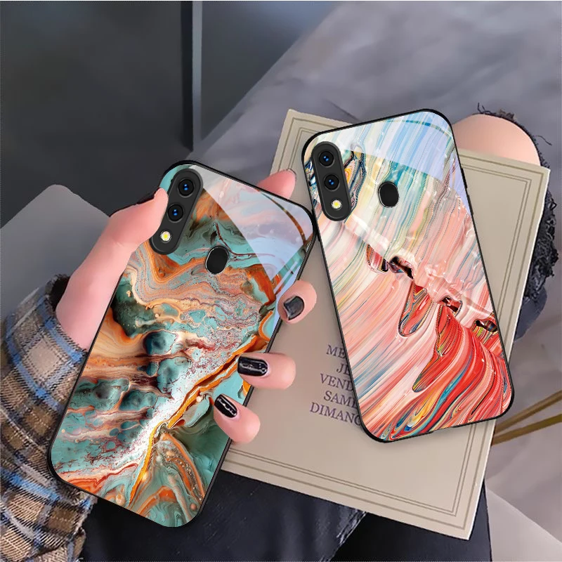 Layered gradient texture For Samsung Galaxy A70 A71 A72 A73 A8s A51 A56 A55 A54 A35 A34 A32 A30 A26 A25 A24 23 Glass Phone Case