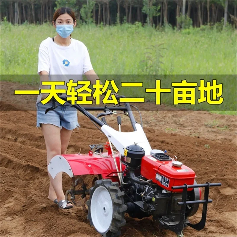 new micro tiller household tilling and ditching machine