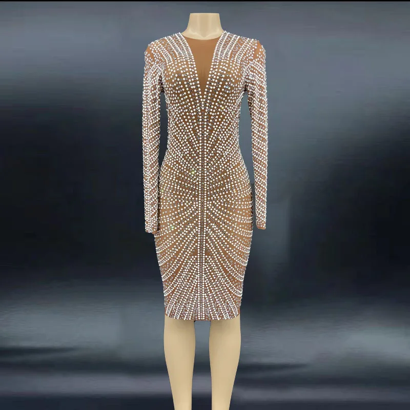 

Birthday Shiny Diamonds Crystal Party Dress Red Carpet Vestidos Graduación Mujer Vestidos Largos Dress Luxo Elegante Festa Longa