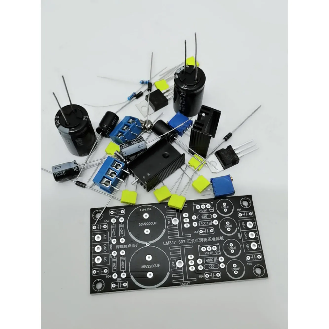 LM317 LM337 Positive Negative Power Voltage Regulator Adjustable Module AC TO DC 5V 6v 9v 12V 15V 19V 24V Audio Amplifier