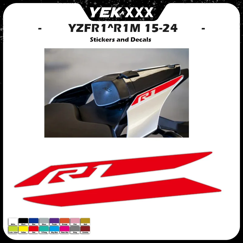 Rear Tail Fairing Sticker Rear Seat Line Hollowing 2015-2024 20 22 23 24 All Logo For YAMAHA YZFR1 YZF-R1 R1M YZF1000