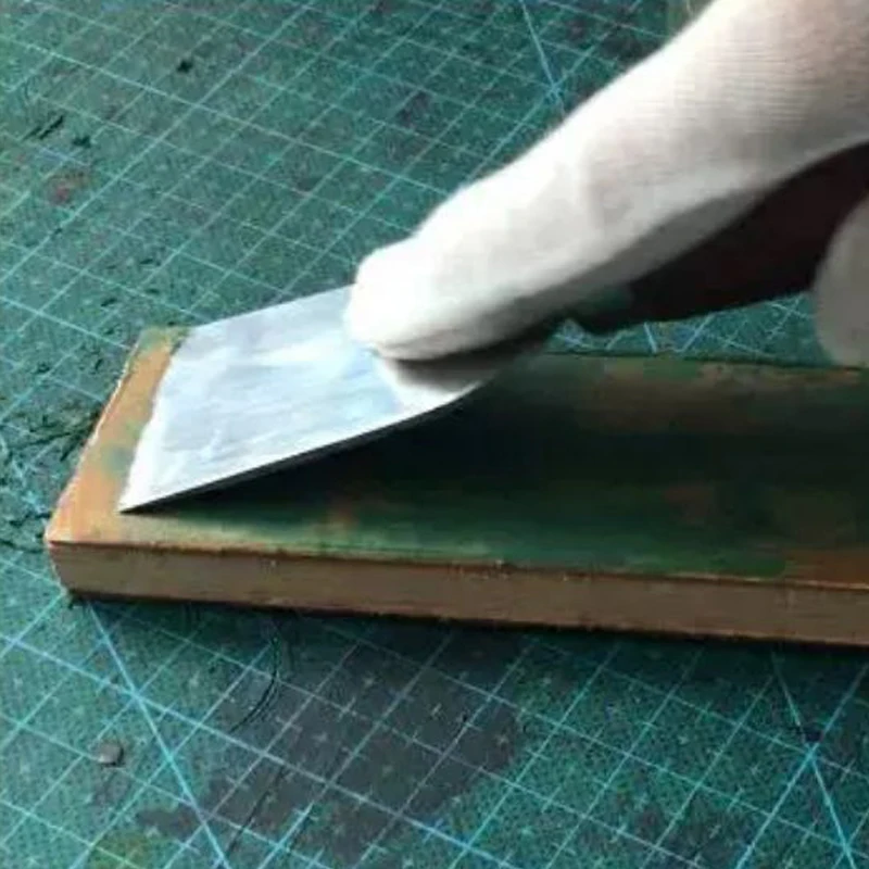 Wooden Handle Leather Sharpening Strop Handmade Razor Polishing Board For Razor Knives Double Sided Home Sharpening Tool