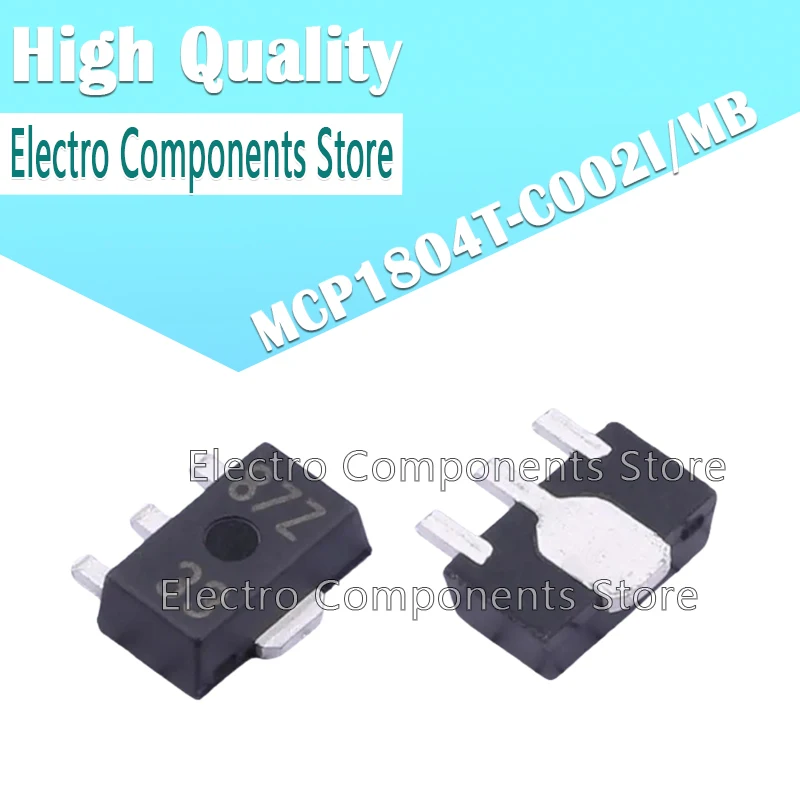 10PCS MCP1804T-C002I/MB SOT-89 (Marking 87Z) 87Z LDO Regulator Pos 0.15A 4-Pin(3+Tab) SOT-89 T/R
