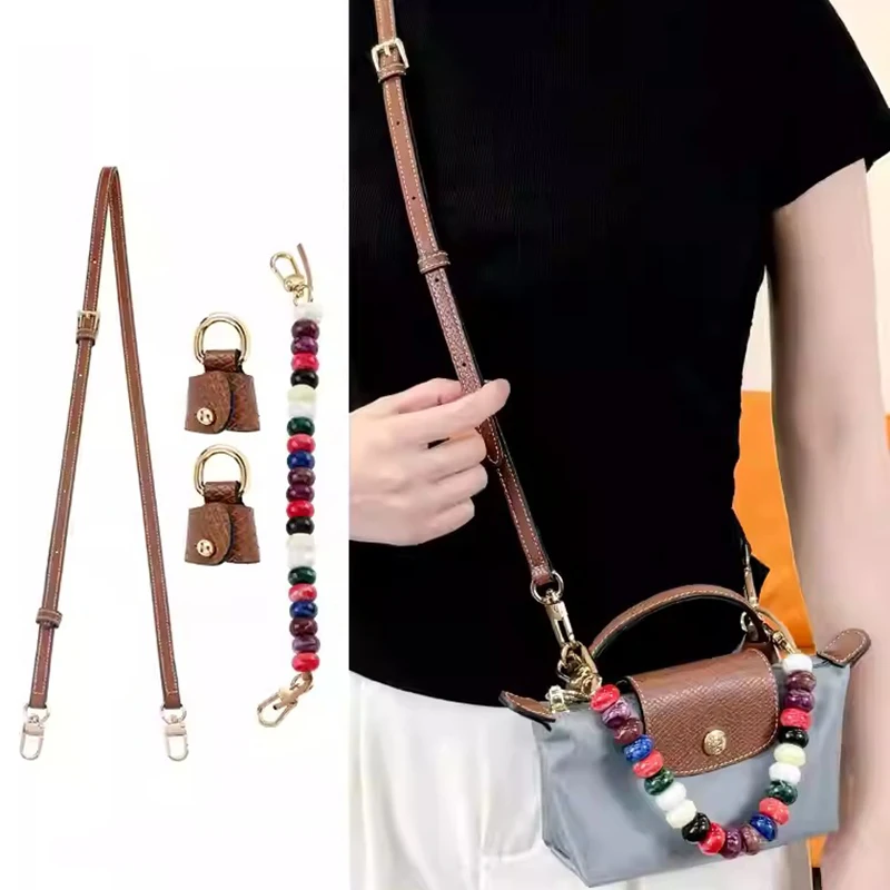 Beaded Decorative Chain for Longchamp Mini Bags Into Colorful Handheld Non Destructive Modification Shoulder Straps