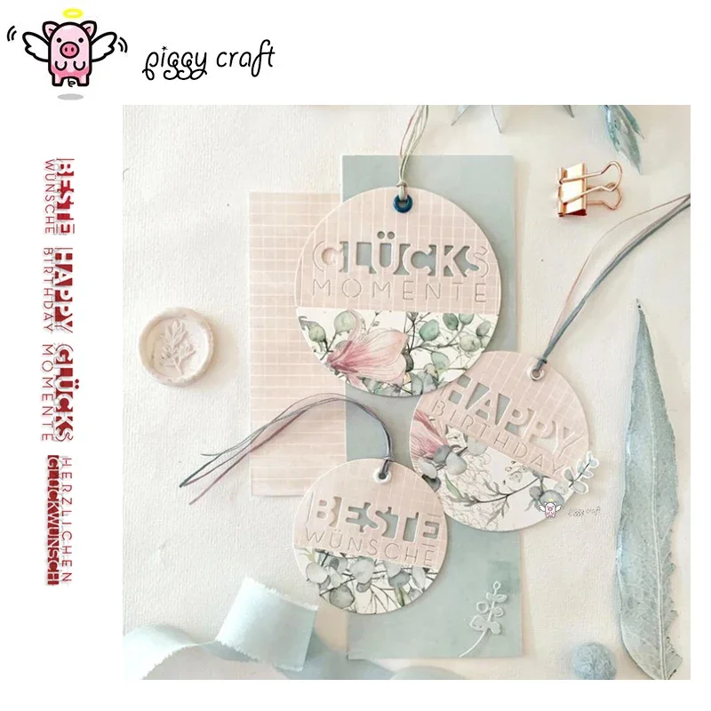 1pc Piggy Craft metal cutting dies cut die mold Letter background frame Scrapbook paper craft mold blade punch stencils dies