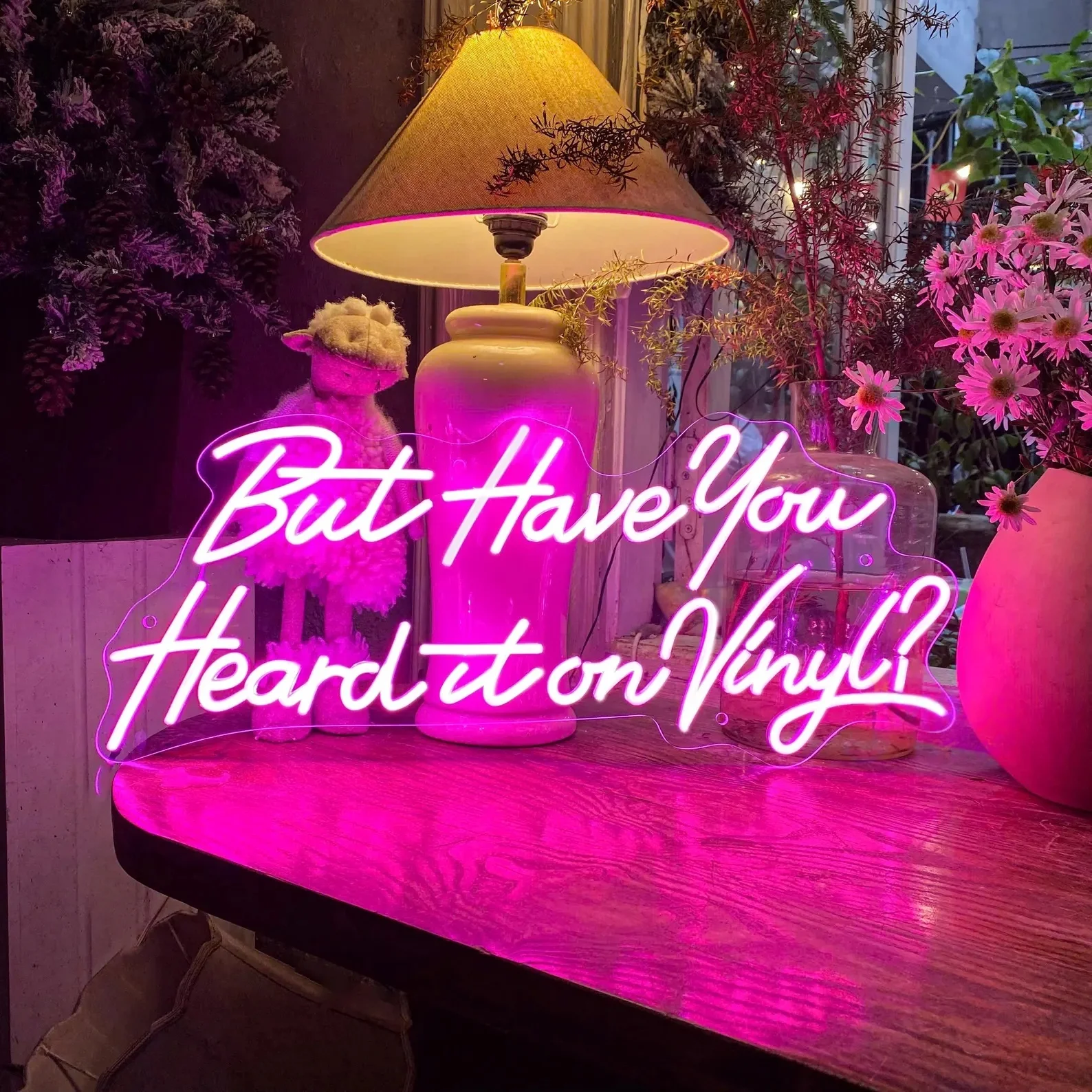 But Have You Heard It On Vinyl Neon Sign, On Vinyl Record Wall Art Decor, Music Lover Led Neon Sign Gift, Music Room Decor Sign