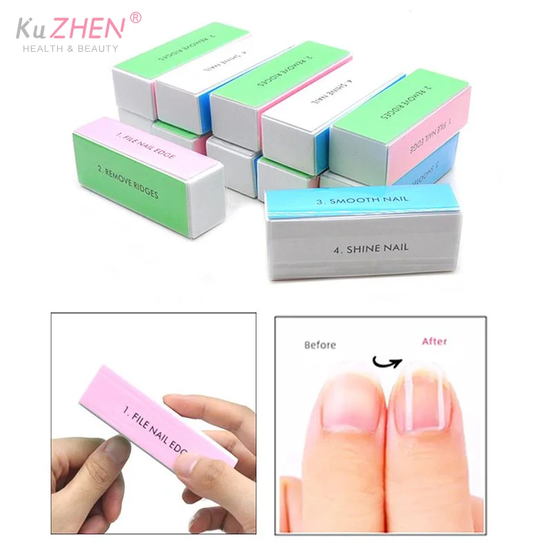 5 Pcs/Lot Nail Buffer Block 4 Way Colorful Buffing Block Shine Polisher Nail Buffing File Manicure Sanding Nail Art Tools