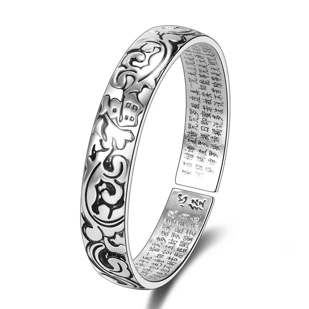 2022 New Product Creative Opening Thai Silver Plated Bracelet Kwai Blooming Like A Lucky Heart Loop Hand Jewelry Gift