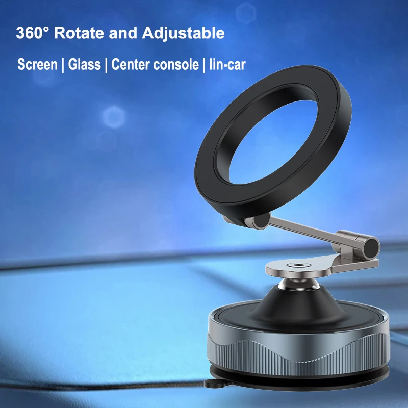 

Universal Vacuum Magnetic Car Phone Holder Car Bracket Mount Adjustable Suction Foldable Stand For iPhone Android Smartphone