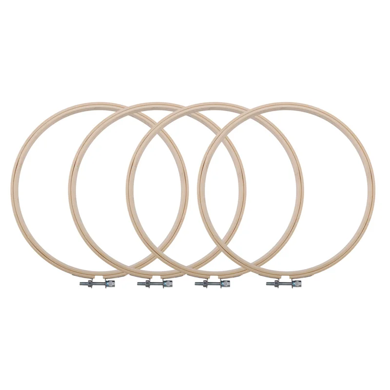 

16 шт., 8-дюймовые деревянные круглые пяльцы для вышивания, регулируемый бамбуковый круг, пяльцы для вышивки крестом, оптовая продажа