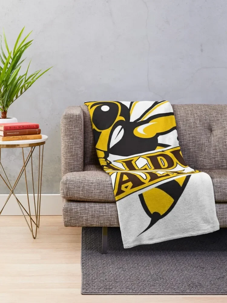 Baldwin Wallace Yellow Jackets logo Throw Blanket Thermals For Travel For Decorative Sofa Large for winter Blankets