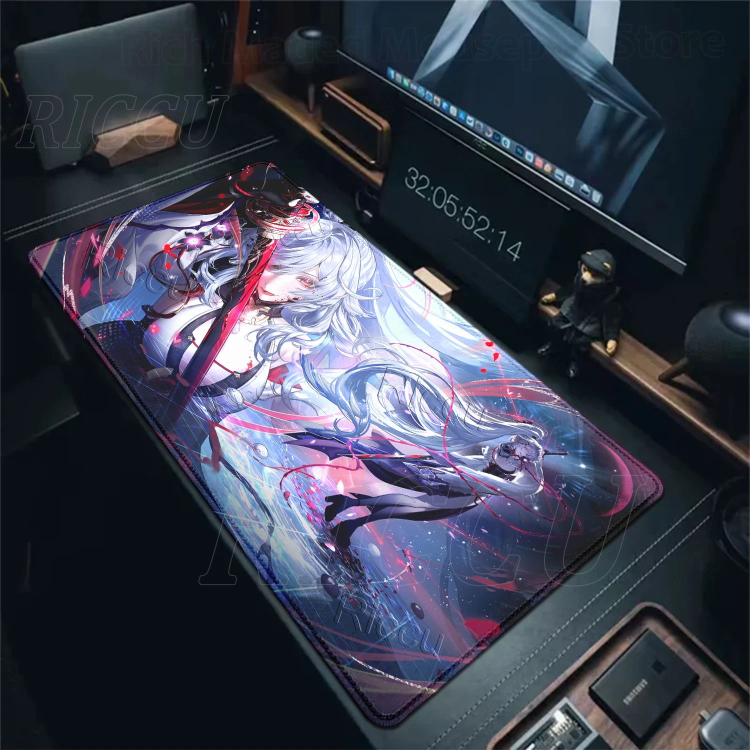 Gaming Neverness To Everness Anime Girl NTE Zankou Mouse Pad Computer Keyboard Protection Mats Anti-slip Rubber Stitched Edge XL
