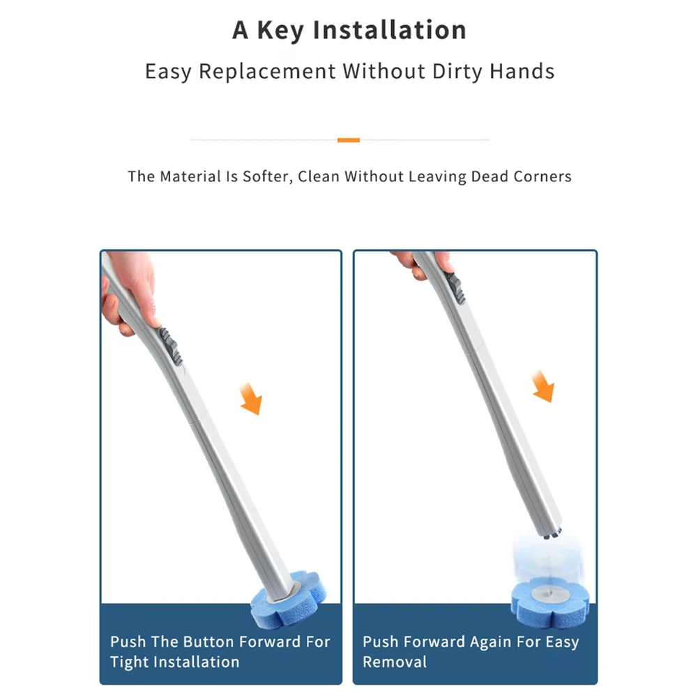 ABHZ-فرشاة المرحاض القابل للتصرف المنزلية لا نهاية ميتة فرشاة تنظيف المرحاض مجموعة المرحاض تنظيف المرحاض قطعة أثرية الأيدي القذرة