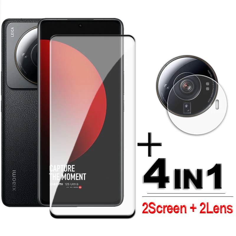 Per Xiaomi 12S Ultra Glass 3D Protezione schermo curva a copertura totale Xiaomi 12S Vetro ultra temperato Xiaomi 12 12X 12S Pro Pellicola per lenti