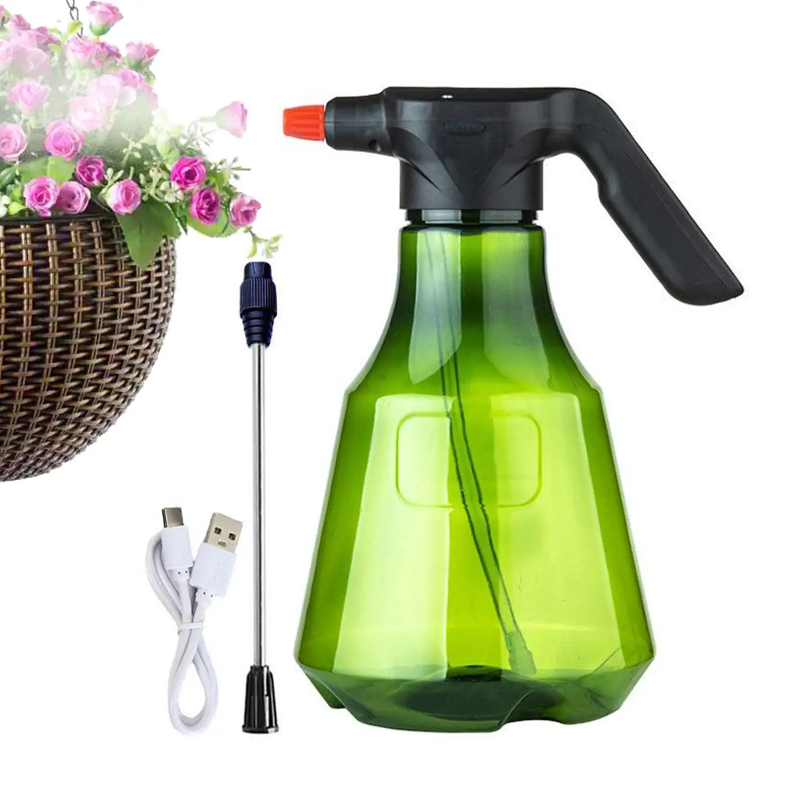 

Электрический опрыскиватель 3,5 л, портативный опрыскиватель с зарядкой через USB и несколькими настройками насадок для ухода за скотом на открытом воздухе