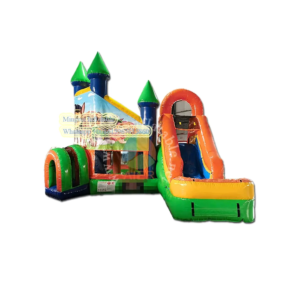 

Giant Land slide combo sale 3in1 inflatable Bouncer Slide Combo for kids outdoor activities