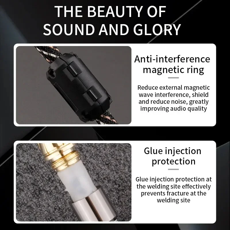 CYKO HIFI 2RCA إلى 2XLR كابل الصوت 6N OFC 3Pin XLR أنثى إلى RCA كابل ذكر لخلاط مكبر الصوت