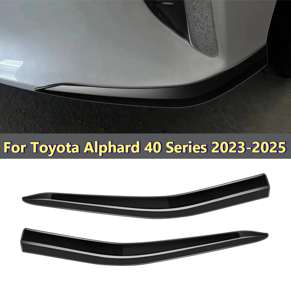 

For Toyota Alphard 40 Series 2023-2025 Car Front Bumper Corner Protector ABS Anti-collision Front Corners Surround Trim Strips