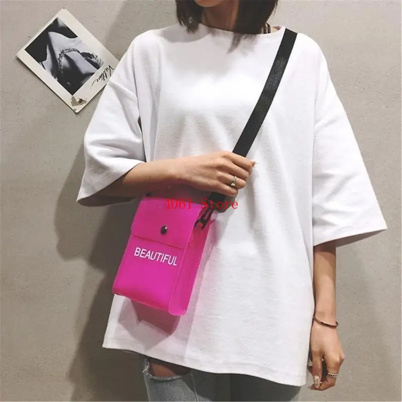 

Women PVC Jelly Crossbody Bag Small Shoulder Purse Phone Case Zippered Phone Bag