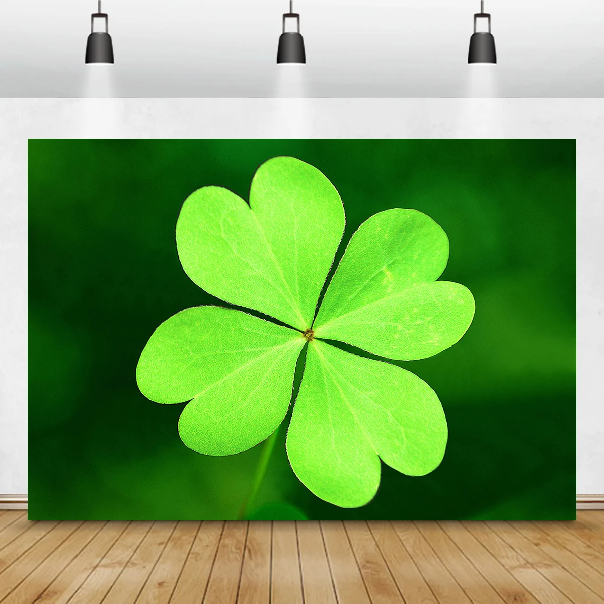 

Four Leaf Clover Spring Photography Backdrops Easter Grass Dewdrop Photo Background Photo Studio Photophone Room Decorate
