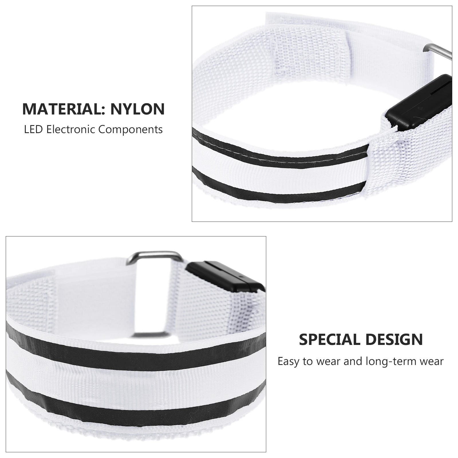 

LED Armband Glowing Bracelet for Night Sports Safety Material Multiple Flashing Modes Attractive