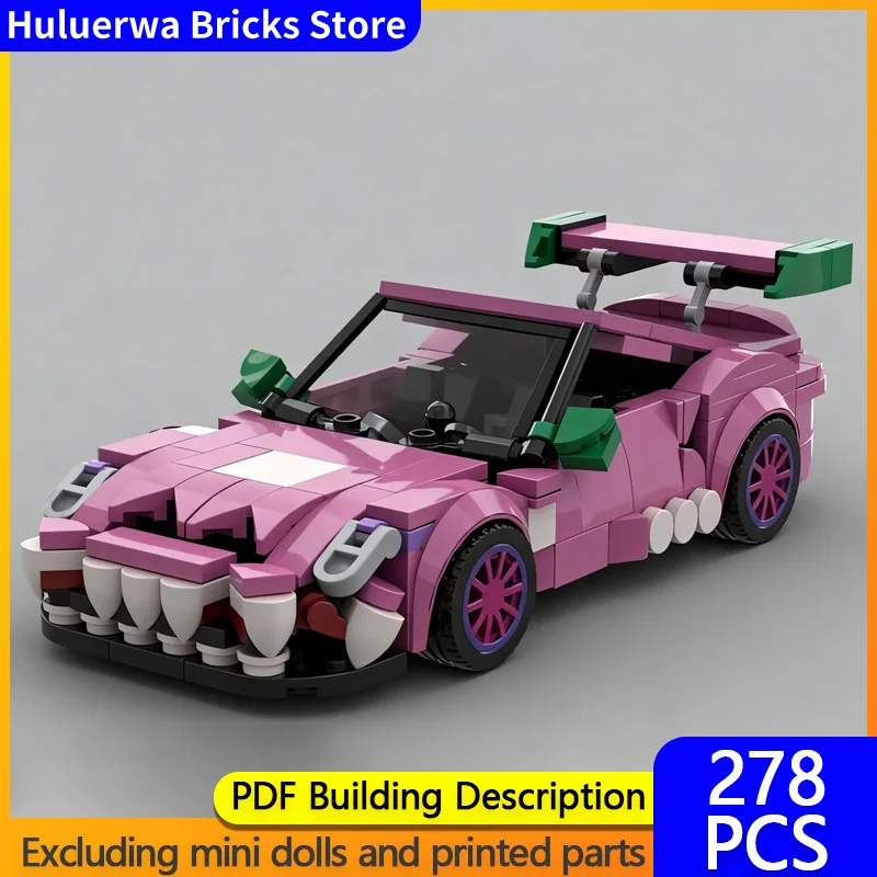 

Модель скоростного гоночного автомобиля MOC, строительные кирпичи GT3 R Roxy Hypercar, модульная технология, детские праздничные подарки, сборка игрушек, костюм