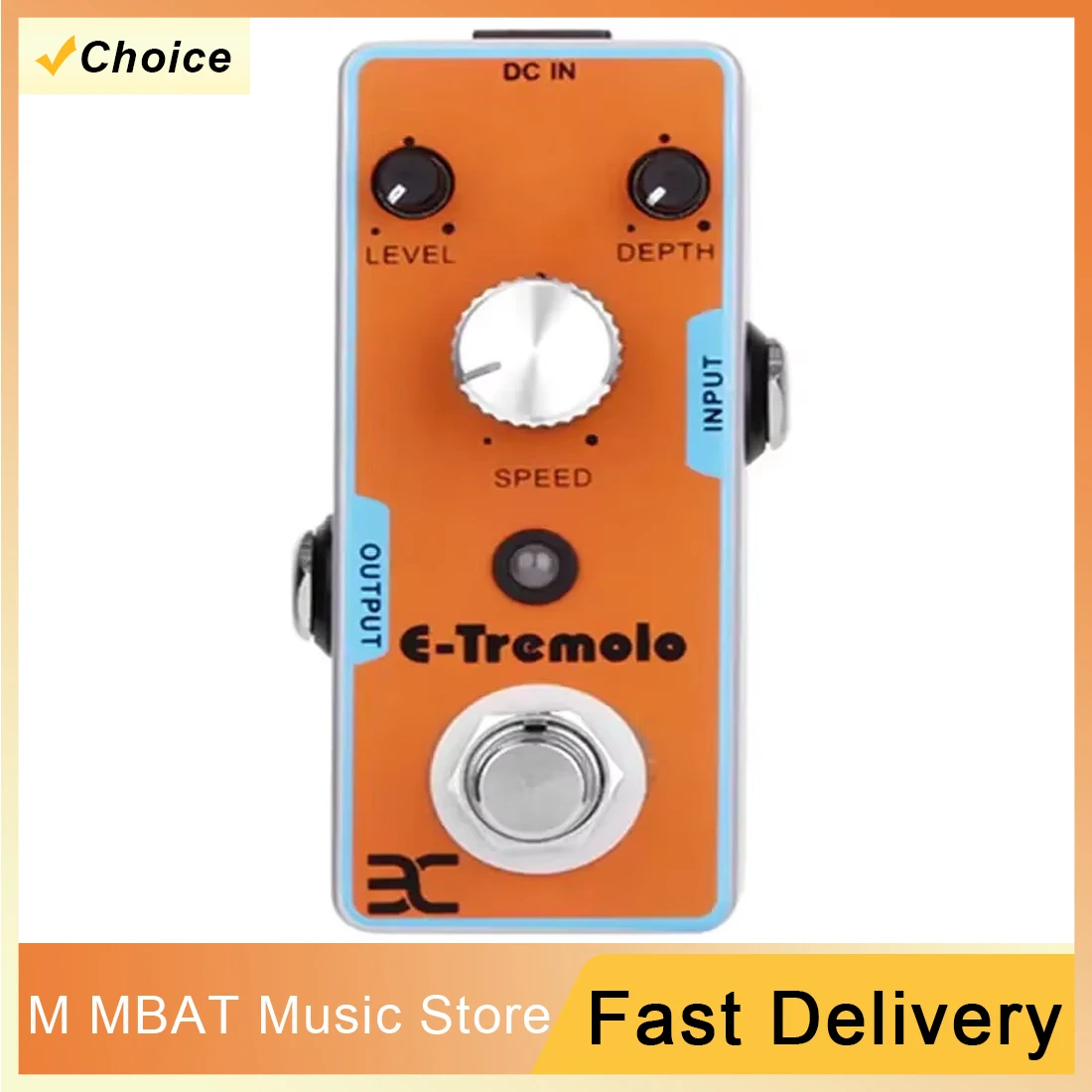 

Педаль эффектов для электрогитары E-Tremolo, модуляционная педаль нескольких эффектов с металлическим корпусом, аксессуары для гитары