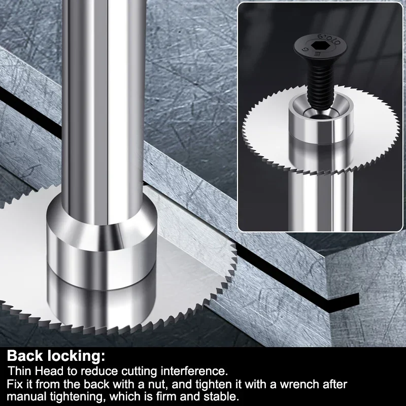 Saw Blade Arbor 10/13/16/22/25.4/27mm Front Rear Lock Slitting Saw Blade Holder CNC Slotting Machining Metal Cutting Tool